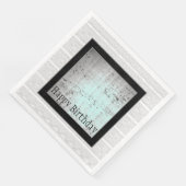 Moderne Schwarz-weiße und graue Serviette (Ecke)