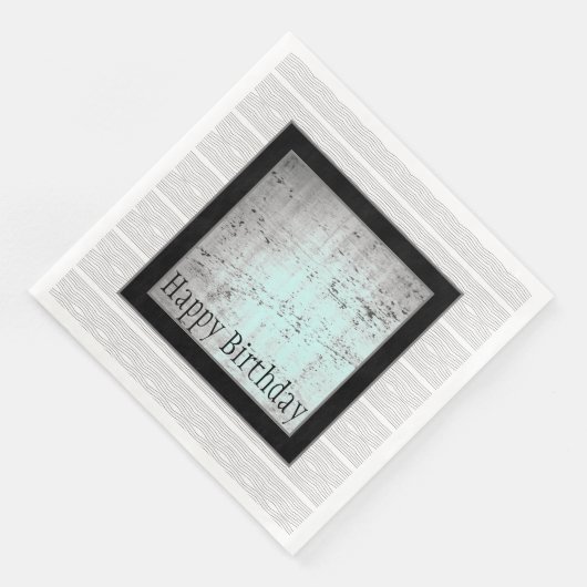 Moderne Schwarz-weiße und graue Serviette (Ecke)