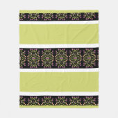 Moderne Schwarz-weiße und grüne Fleecedecke (Vorderseite)