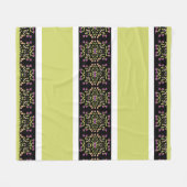 Moderne Schwarz-weiße und grüne Fleecedecke (Vorderseite (Horizontal))