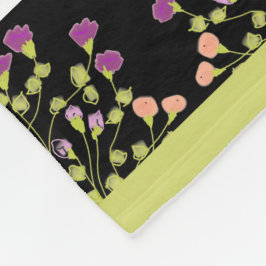 Moderne Schwarz-weiße und grüne Fleecedecke