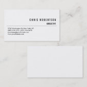 Moderne Schwarz-weiße Unternehmenskarte Visitenkarte (Vorne/Hinten)