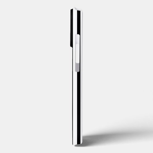 Moderne Schwarz-weiße vertikale Streifen niedlich  Case-Mate iPhone Hülle (Rückseite / Links)