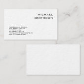 Moderne Schwarz-weiße Visitenkarte (Vorne/Hinten)