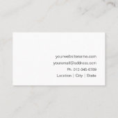 Moderne Schwarz-weiße Visitenkarte (Rückseite)