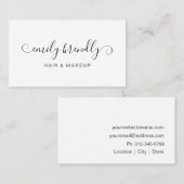 Moderne Schwarz-weiße Visitenkarte (Vorne/Hinten)