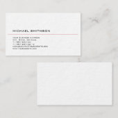 Moderne Schwarz-weiße Visitenkarte (Vorne/Hinten)