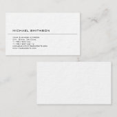 Moderne Schwarz-weiße Visitenkarte (Vorne/Hinten)