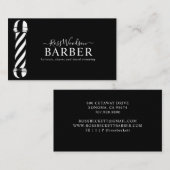 Moderne Schwarz-weiße Visitenkarte für Barren (Vorne/Hinten)