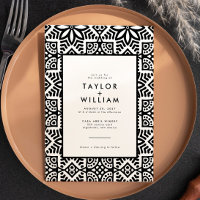 Moderne Schwarz-weiße Volksblumenhochzeit