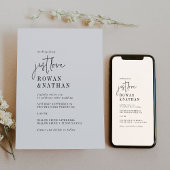 Moderne Schwarz-weiße Weekend Events QR Hochzeit Einladung