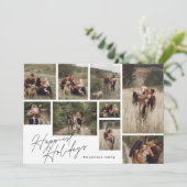 Moderne Schwarz-weiße Weihnachten 9 Foto glücklich (Stehend Vorderseite)