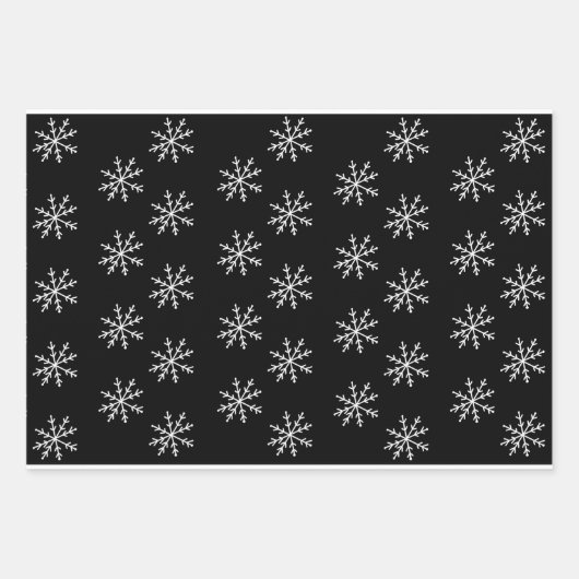 Moderne Schwarz-weiße Weihnachtskalligraphie Geschenkpapier Set (Vorderseite 3)