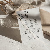 Moderne Schwarz-weiße Whimsical Boho Wedding Detai Begleitkarte