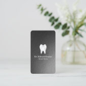 Moderne Schwarz-weiße Zahnarztpraxis Zahnarzternen Terminkarte (Stehend Vorderseite)