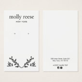 Moderne Schwarz-weiße Zweigstellenkarte (Vorne & Hinten)