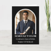 Moderne Schwarze Abschlussfeier-Afrika-Amerikanisc Karte (Vorderseite)