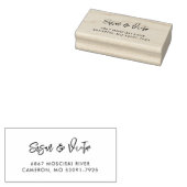 Moderne schwarze Adresse Gummistempel (Stempel)