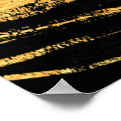 Moderne schwarze Ästhetik mit Cutout-Marmorierung Poster (Ecke)