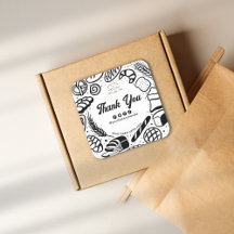 Moderne Schwarze Bäckerei Doodles Sozialdanken