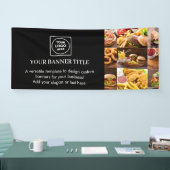 Moderne schwarze benutzerdefinierte Event- Werbeba Banner (Messe)