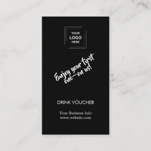 Moderne schwarze benutzerdefinierte Geschäft-Logo- Visitenkarte