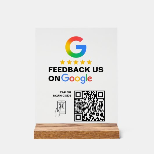 Moderne schwarze benutzerdefinierte Logo-QR-Code-Ü Acrylschild (Vorderseite)