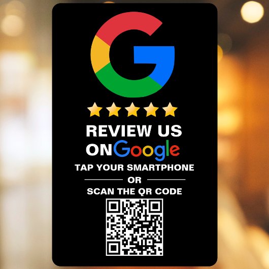 Moderne schwarze benutzerdefinierte QR-Code Google Fensteraufkleber