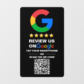 Moderne schwarze benutzerdefinierte QR-Code Google Fensteraufkleber (Blatt)