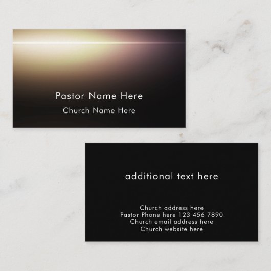 Moderne schwarze benutzerdefinierte Text christlic Visitenkarte (Vorne/Hinten)