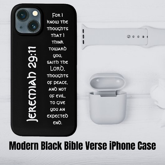 Moderne Schwarze Bibel Verse Case-Mate iPhone Hülle