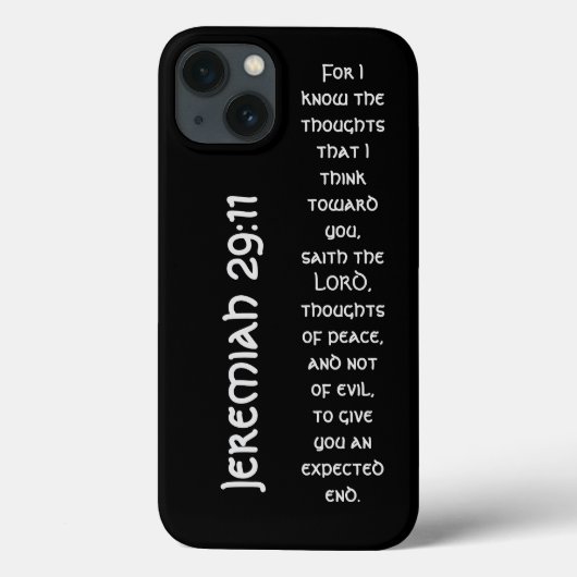 Moderne Schwarze Bibel Verse Case-Mate iPhone Hülle (Rückseite)