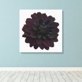 Moderne Schwarze Blume Leinwanddruck (Insitu (Holzboden))