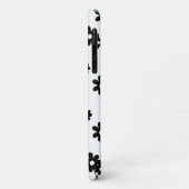 Moderne schwarze Blume mit vertikalen Linien Case-Mate iPhone Hülle (Hinten/Links)