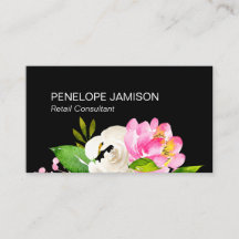 Moderne schwarze Blumenmuster 