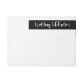 Moderne schwarze Brautschrift-Hochzeit (Rückseite)