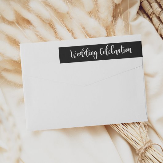Moderne schwarze Brautschrift-Hochzeit