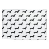 Moderne schwarze Dackeln Kissenbezug (Rückseite)