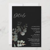 Moderne Schwarze Details in einer Hochzeit Einladung (Rückseite)