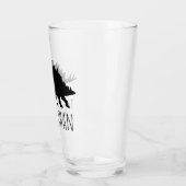 Moderne schwarze Dinosaurier-Silhouette | Glas (Links)
