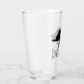 Moderne schwarze Dinosaurier-Silhouette | Glas (Rechts)