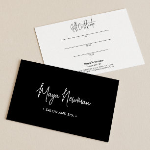 MODERNE SCHWARZE DUNKSSIGNATURE Monogram-Geschenkk