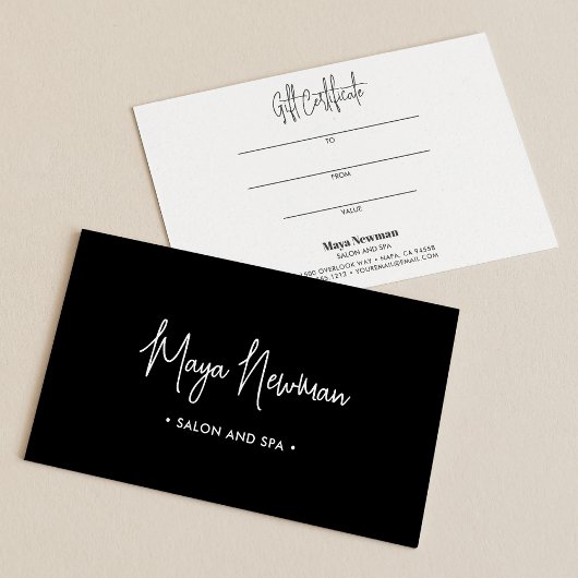 MODERNE SCHWARZE DUNKSSIGNATURE Monogram-Geschenkk