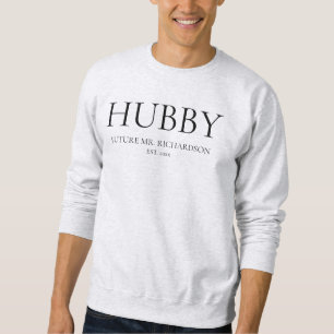 Moderne Schwarze Einfache Hochzeitgroom Zukunft Mr Sweatshirt