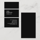 Moderne, schwarze, einzigartige Visitenkarte (Vorne/Hinten)