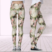 Moderne Schwarze Elegante Tulips mit goldenem Must Leggings