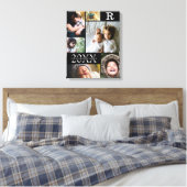 Moderne Schwarze Farbblöcke, Reihe 6 FotoCollage Leinwanddruck (Insitu (Schlafzimmer))