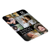 Moderne Schwarze Farbblöcke, Reihe 6 FotoCollage Magnet (Rechte Seite)