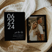 Moderne schwarze Farbe Save The Date