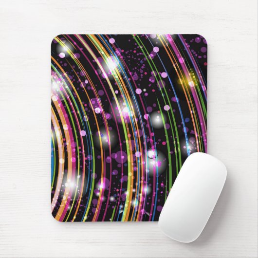 Moderne, schwarze, farbige Mousepad (Mit Mouse)